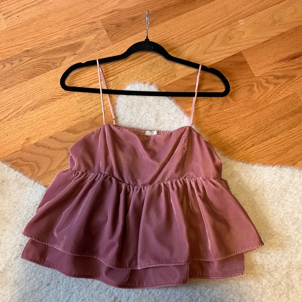 Urban Outfitters Velour Pink Tank Sz. Large